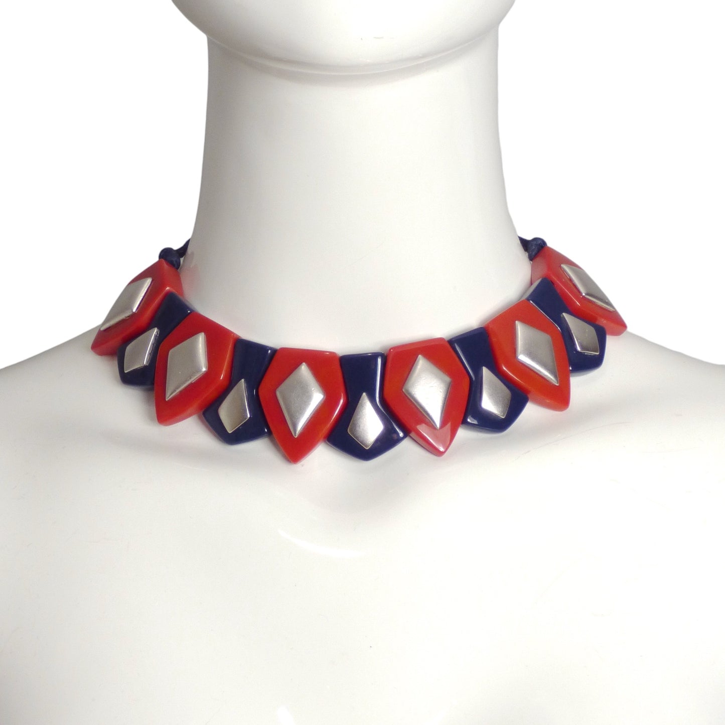 YVES SAINT LAURENT- Resin & Numbered Lucite Choker