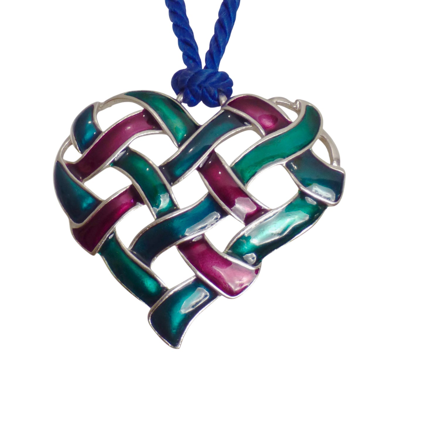 YVES SAINT LAURENT- 1980s Enamel Heart Pendant Necklace