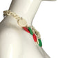 YVES SAINT LAURENT- 1970s Multi Color Plastic Poker Chip Link Necklace