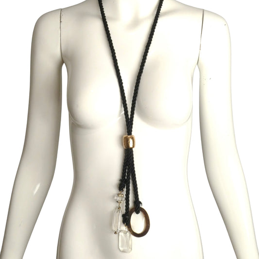 YVES SAINT LAURENT- 1980s Rope Pendant Necklace