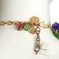 YVES SSAINT LAURENT- 1980s 5-Strand Blue & Green Glass Bead Bib Necklace