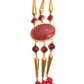 YVES SAINT LAURENT- 1980s 3-Strand Red Bead Medallion Necklace