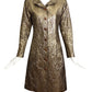 SAINT LAURENT- 1986 Gold Brocade Coat Dress, Size 6