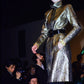 SAINT LAURENT- 1986 Gold Brocade Coat Dress, Size 6