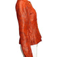 YVES SAINT LAURENT- 1991 Orange Silk Brocade Jacket, Size 6