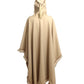 YVES SAINT LAURENT- 1970s Beige Wool Fringed Cloak, Size 10