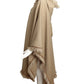 YVES SAINT LAURENT- 1970s Beige Wool Fringed Cloak, Size 10