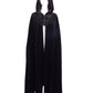 SAINT LAURENT- 1970s Black Velvet Hooded Cape, One Size