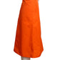 COURREGES- 1980s Orange Sailor Skirt, Size 8