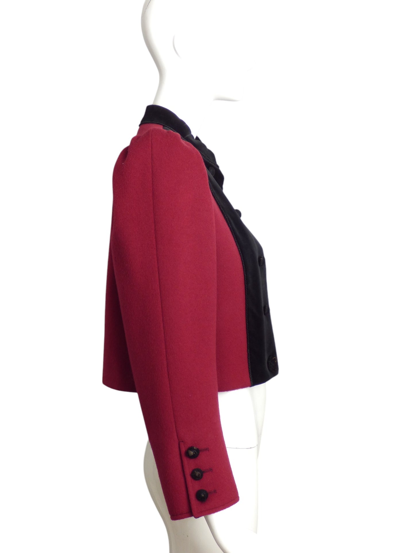 YVES SAINT LAURENT-1970s Wool & Velvet Jacket, Size 8