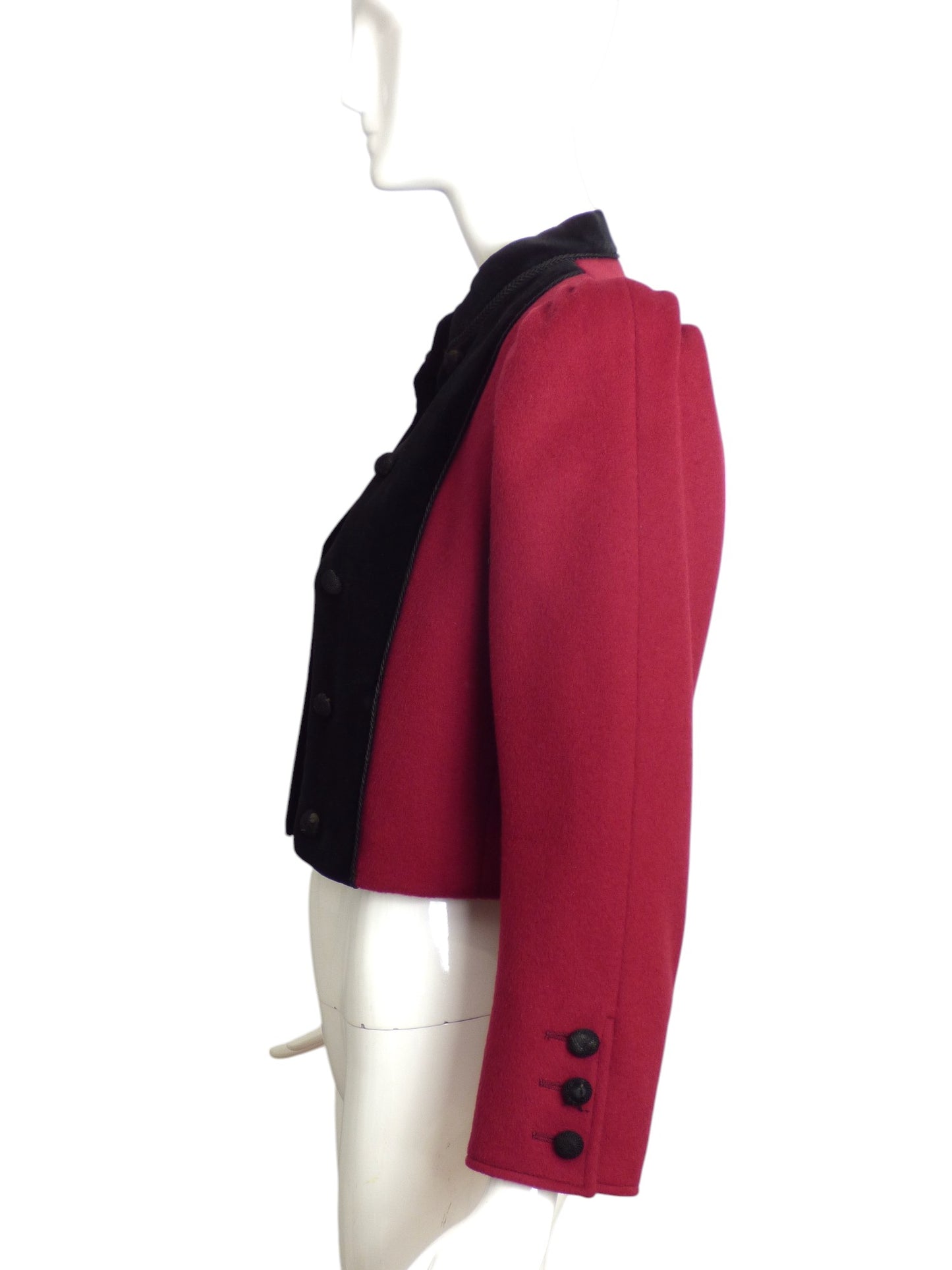 YVES SAINT LAURENT-1970s Wool & Velvet Jacket, Size 8