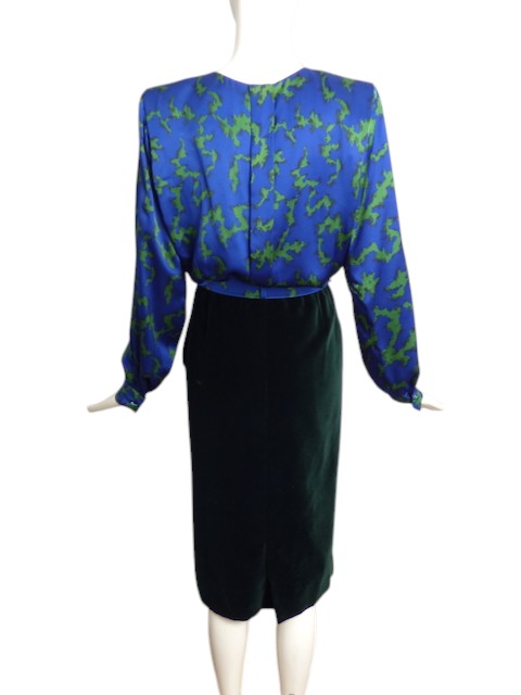 YVES SAINT LAURENT- 1994 4pc Haute Couture Velvet Skirt Suit, Size 8