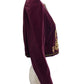 YVES SAINT LAURENT- 1980s Burgundy & Gold Velvet Jacket, Size 6