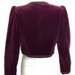 YVES SAINT LAURENT- 1980s Burgundy & Gold Velvet Jacket, Size 6