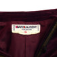 YVES SAINT LAURENT- 1980s Burgundy & Gold Velvet Jacket, Size 6