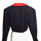 YVES SAINT LAURENT- 1988 Black Wool & Sequin Jacket, Size 12