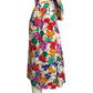 YVES SAINT LAURENT- 1985 Cotton Floral Print Skirt, Size 8