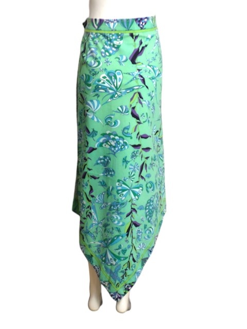 EMILIO PUCCI- 1970s Printed Cotton Skirt, Size 6