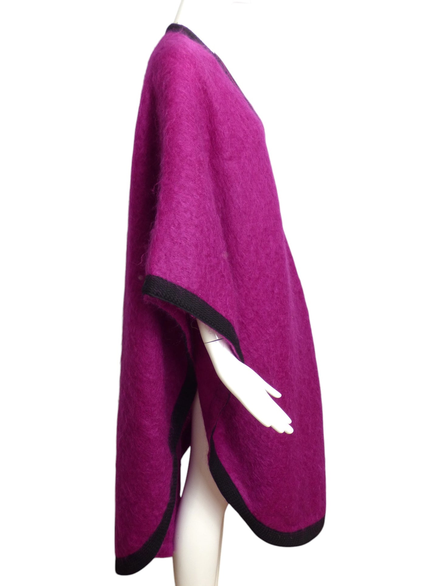 YVES SAINT LAURENT- 1970s Purple Mohair Wrap, Size 4