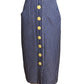 YVES SAINT LAURENT- 1992 Cotton Stripe Skirt Ensemble, Size 4