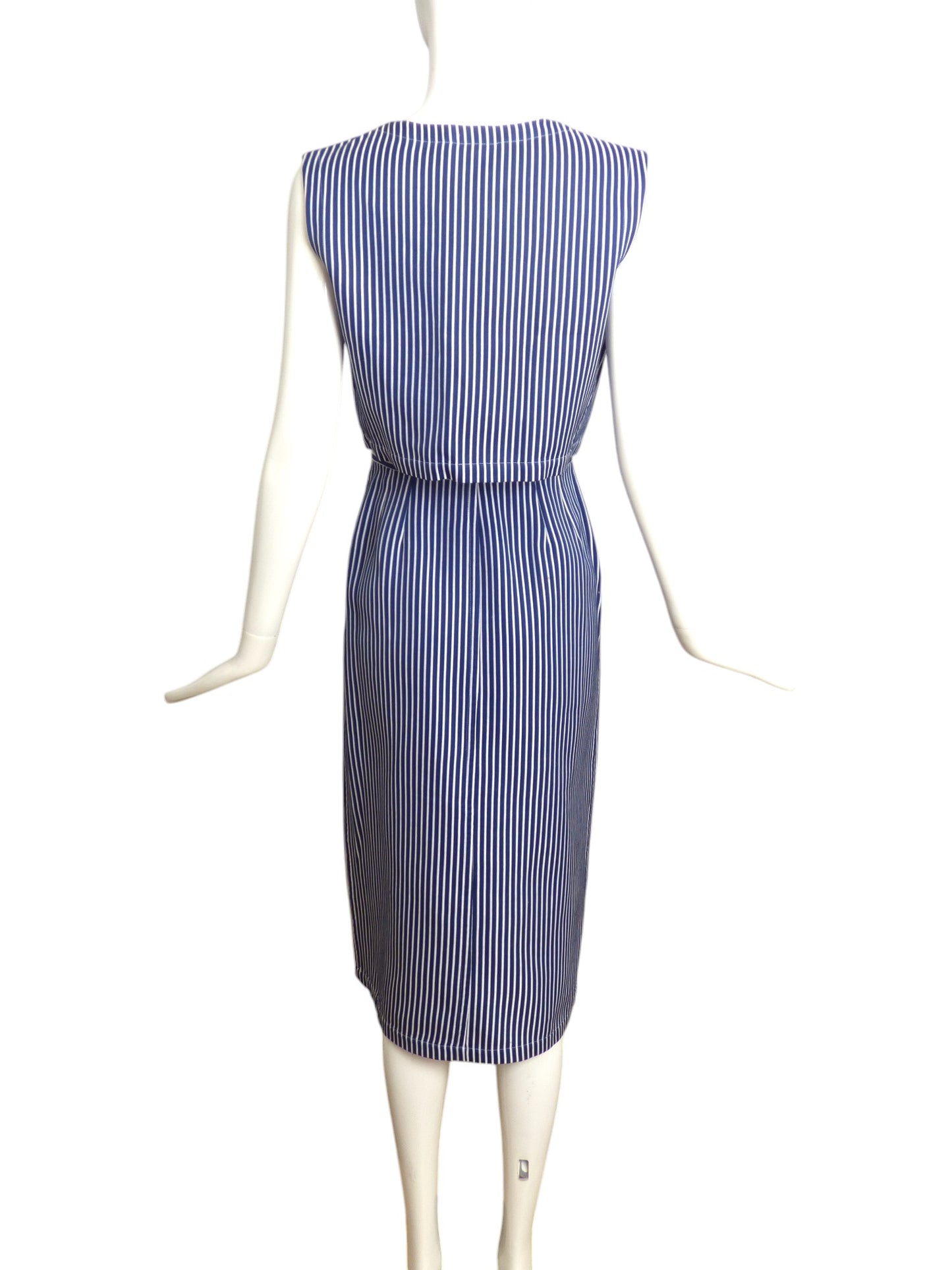 YVES SAINT LAURENT- 1992 Cotton Stripe Skirt Ensemble, Size 4