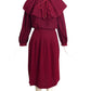 YVES SAINT LAURENT- 1970s Burgundy Wool Knit Skirt Ensemble, Size 6