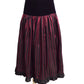 YVES SAINT LAURENT- 1980s Silk Taffeta & Velvet Skirt, Size 6