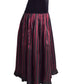 YVES SAINT LAURENT- 1980s Silk Taffeta & Velvet Skirt, Size 6