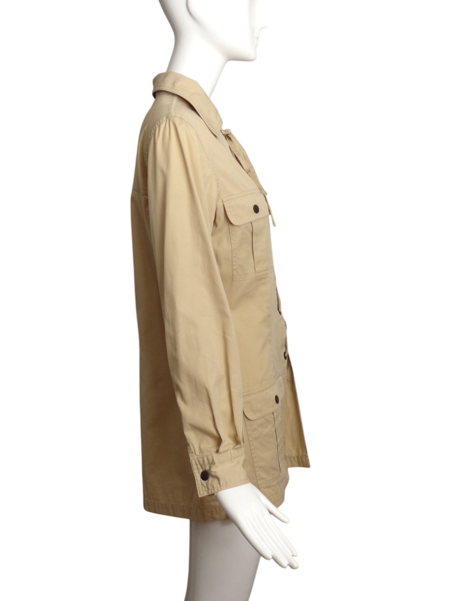 YVES SAINT LAURENT- 1990s Khaki Cotton Safari Jacket, Size 8