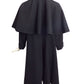 SAINT LAURENT- 1980s Black Wool "Great" Coat, Size 10