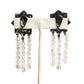 YVES SAINT LAURENT- 1980s 3pc Crystal Necklace/Earring & Brooch Set
