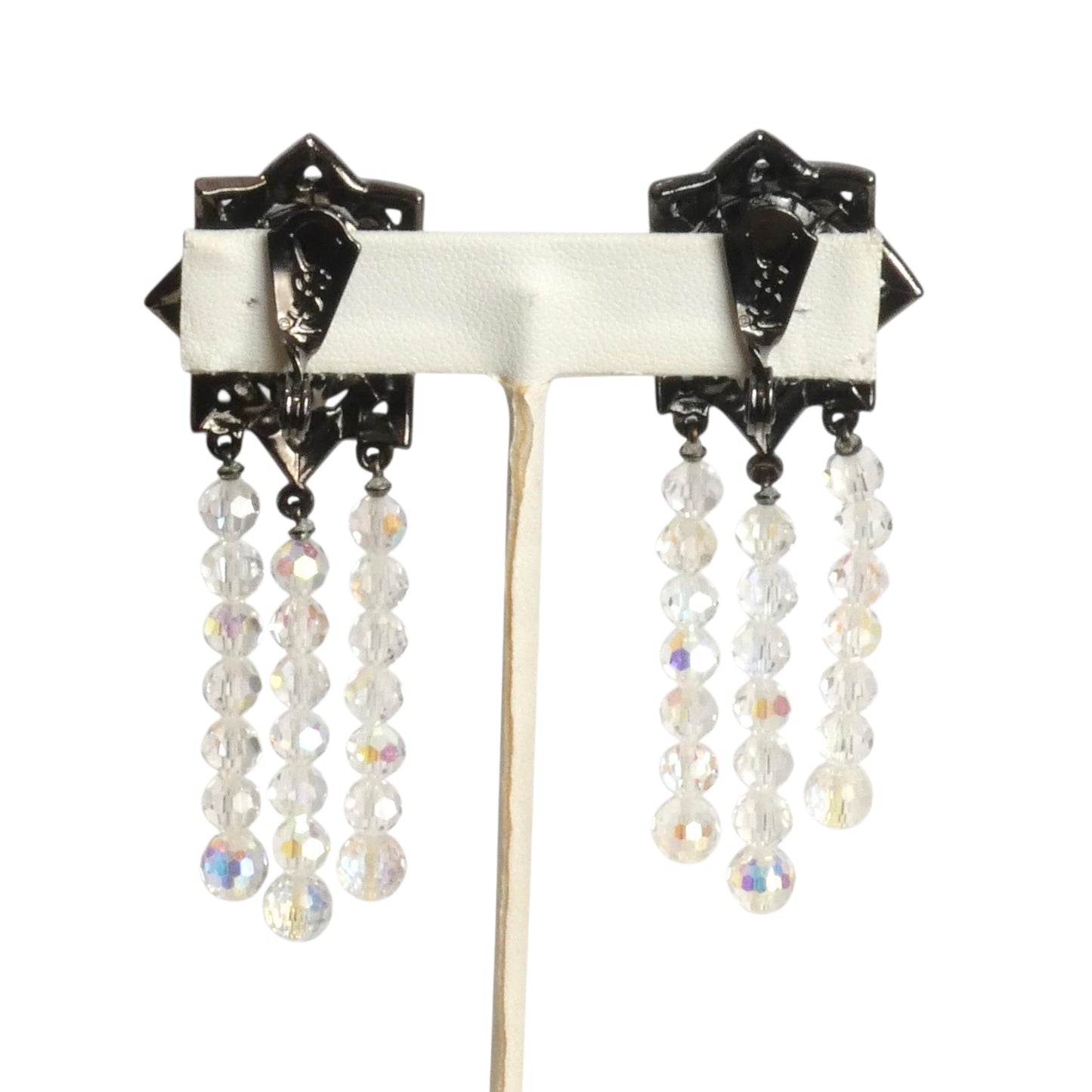 YVES SAINT LAURENT- 1980s 3pc Crystal Necklace/Earring & Brooch Set