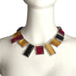 YVES SAINT LAURENT- 1980s 3pc Numbered Multi Color Gripoix Parure