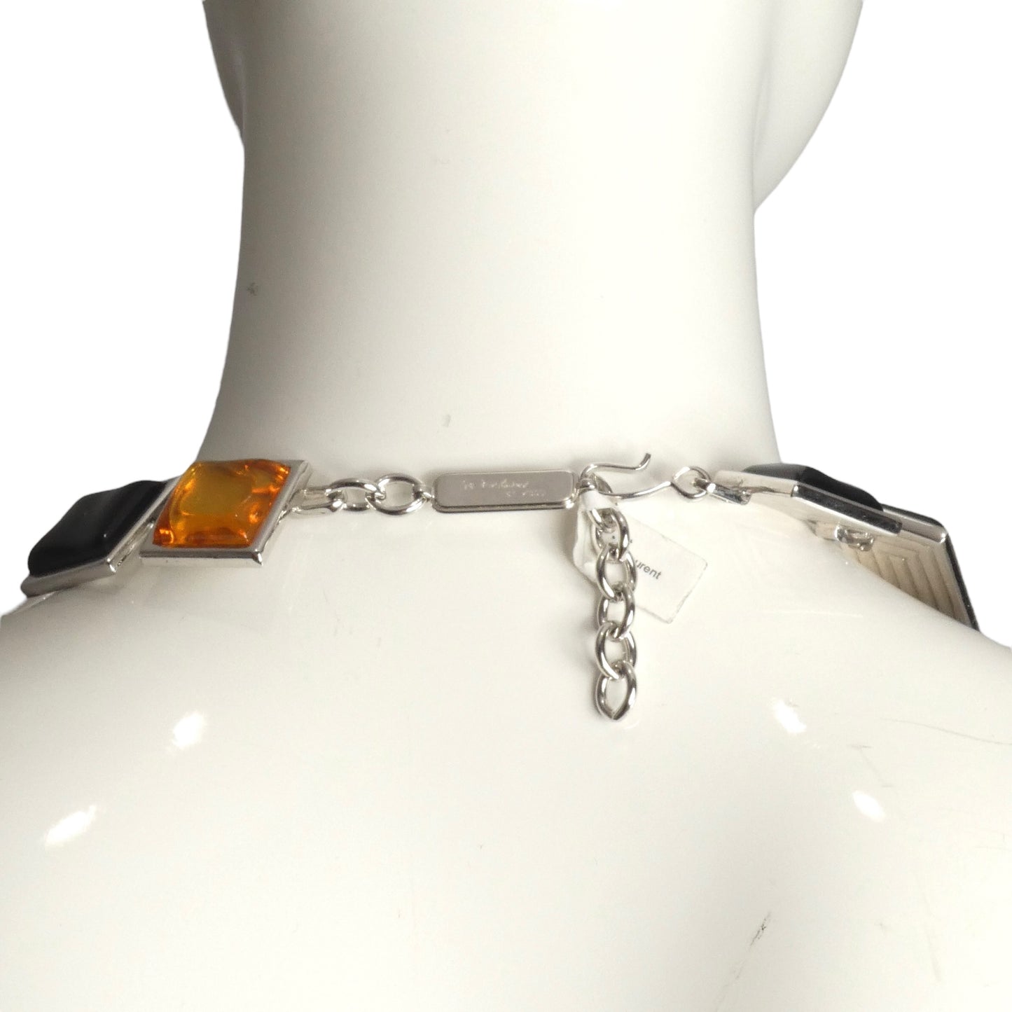 YVES SAINT LAURENT- 1980s 3pc Numbered Multi Color Gripoix Parure