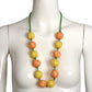 YVES SAINT LAURENT- 1982 Orange & Yellow Bead Necklace