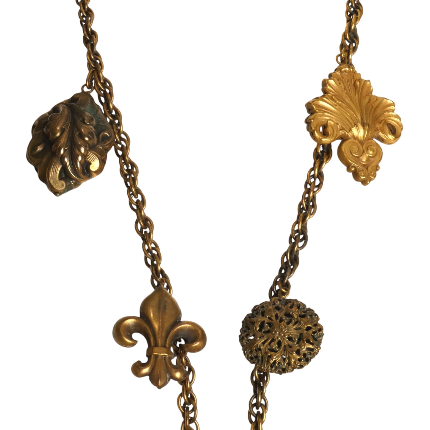 JOSEFF OF HOLLYWOOD- Brass Charm Necklace