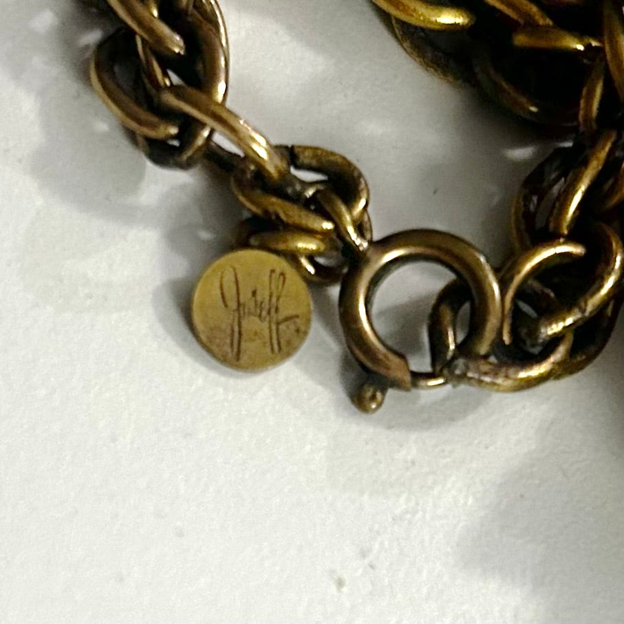 JOSEFF OF HOLLYWOOD- Brass Charm Necklace