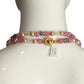 DeLillo- 1960s Multi Color Rhinestone & Bead Necklace