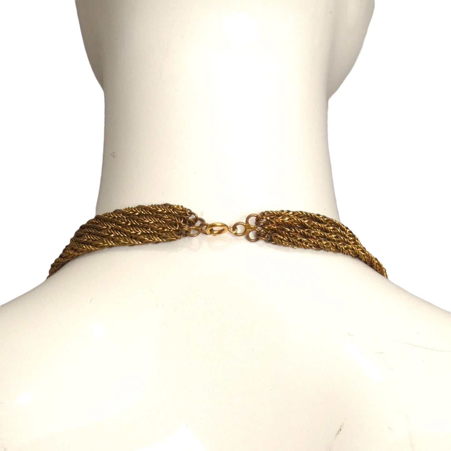 ROGER SCEMAMA-Brass Medallion & Chain Necklace