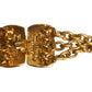 JAY FEINBERG- 1980s Gold 3-Strand Leaf Choker