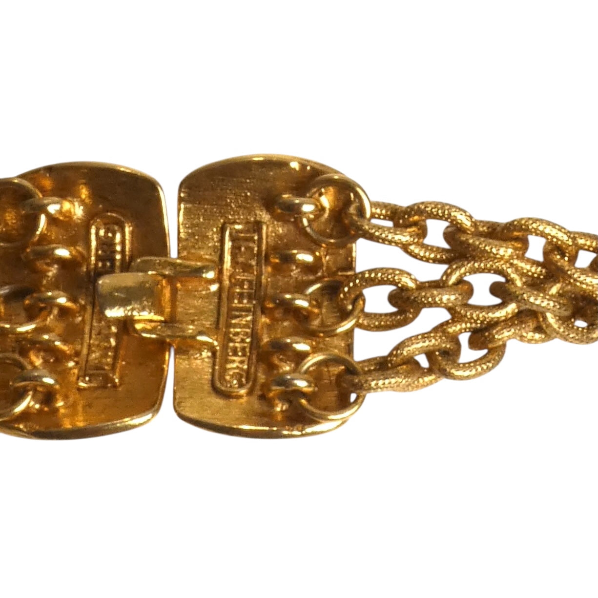 JAY FEINBERG- 1980s Gold 3-Strand Leaf Choker