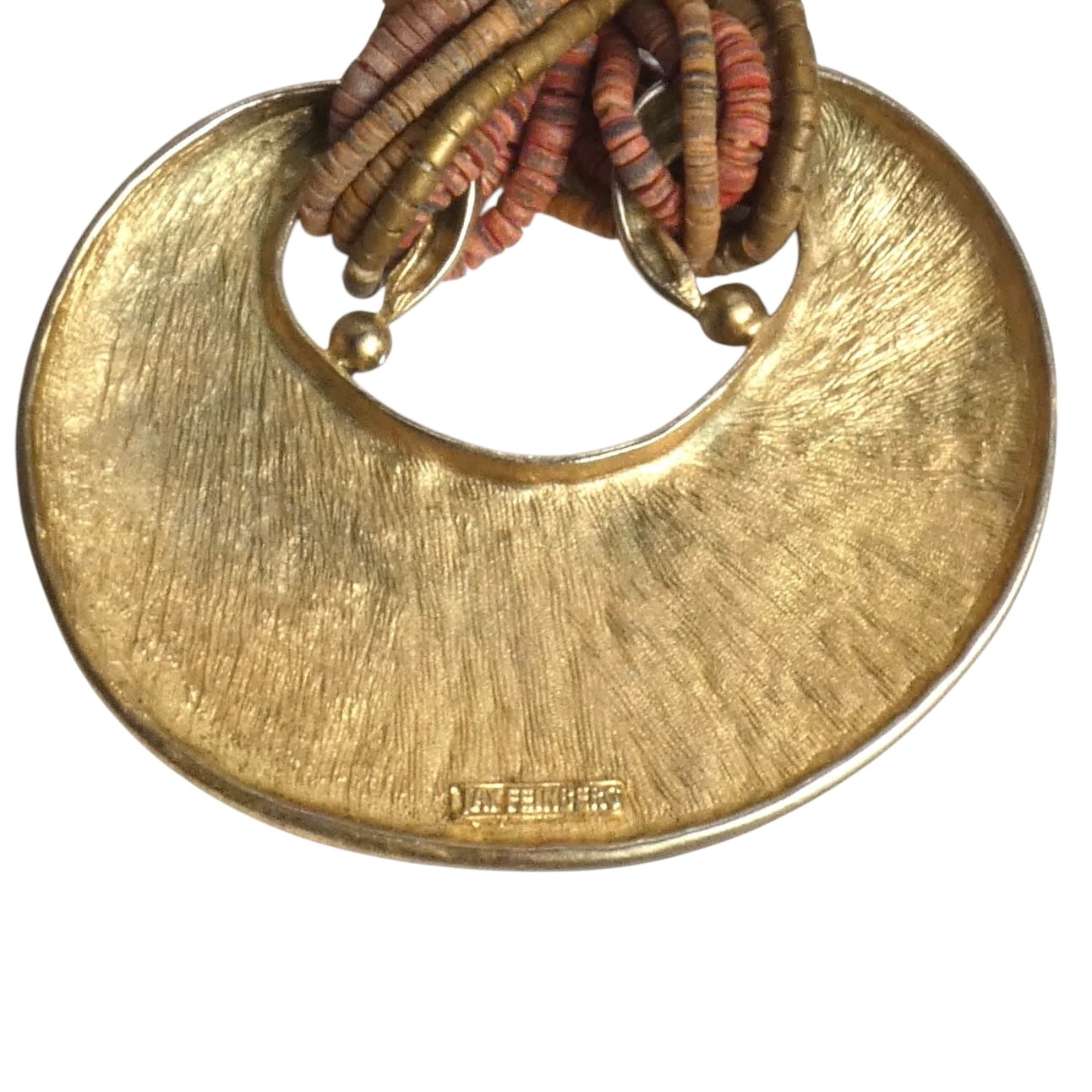 JAY FEINBERG- 1980s Stone & Metal Pendant Necklace
