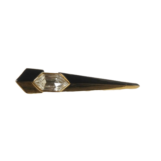 COURREGES- Gold Rhinestone Spike Brooch