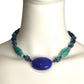 MIRIAM HASKELL- 1950s Multi Color Stone & Wood Necklace