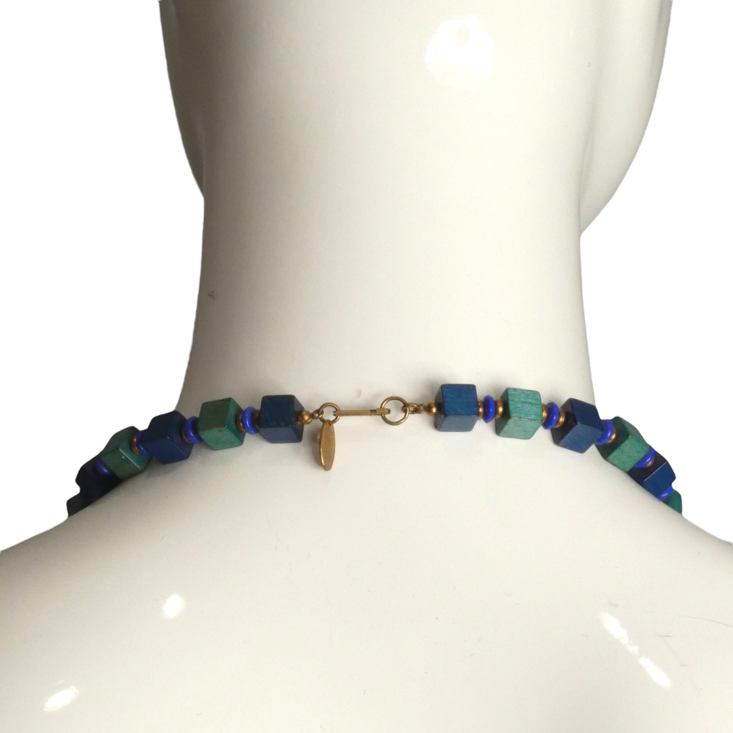 MIRIAM HASKELL- 1950s Multi Color Stone & Wood Necklace