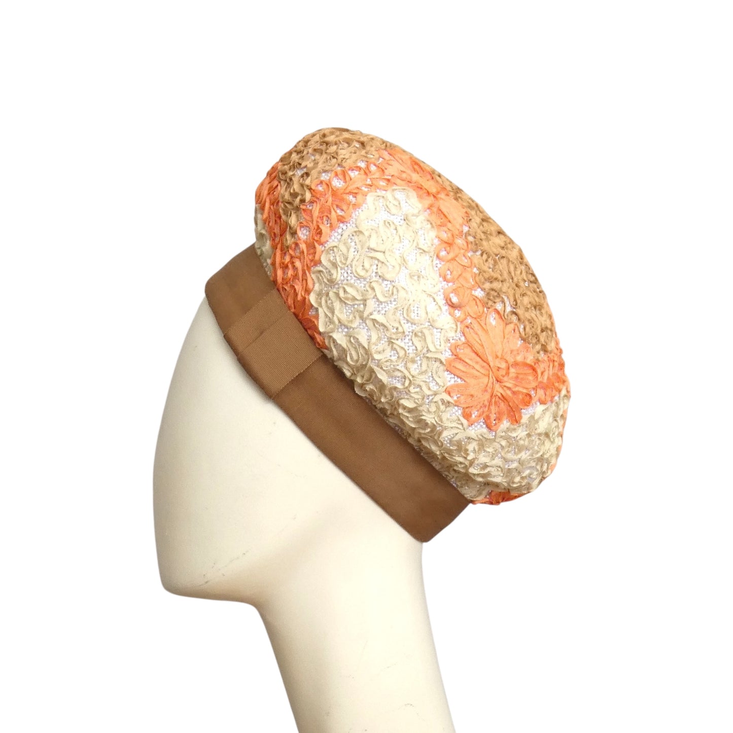 YVES SAINT LAURENT- 1960s Multi Color Ribbon Toque
