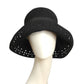 YVES SAINT LAURENT- 1970s Black Cutwork Wool Felt Hat