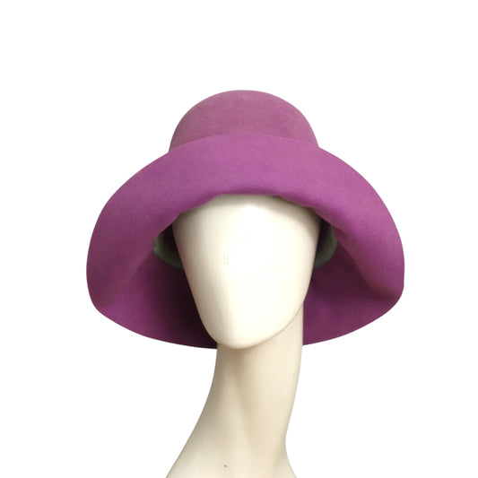 YVES SAINT LAURENT- 1973 Lavender Wool Felt Hat