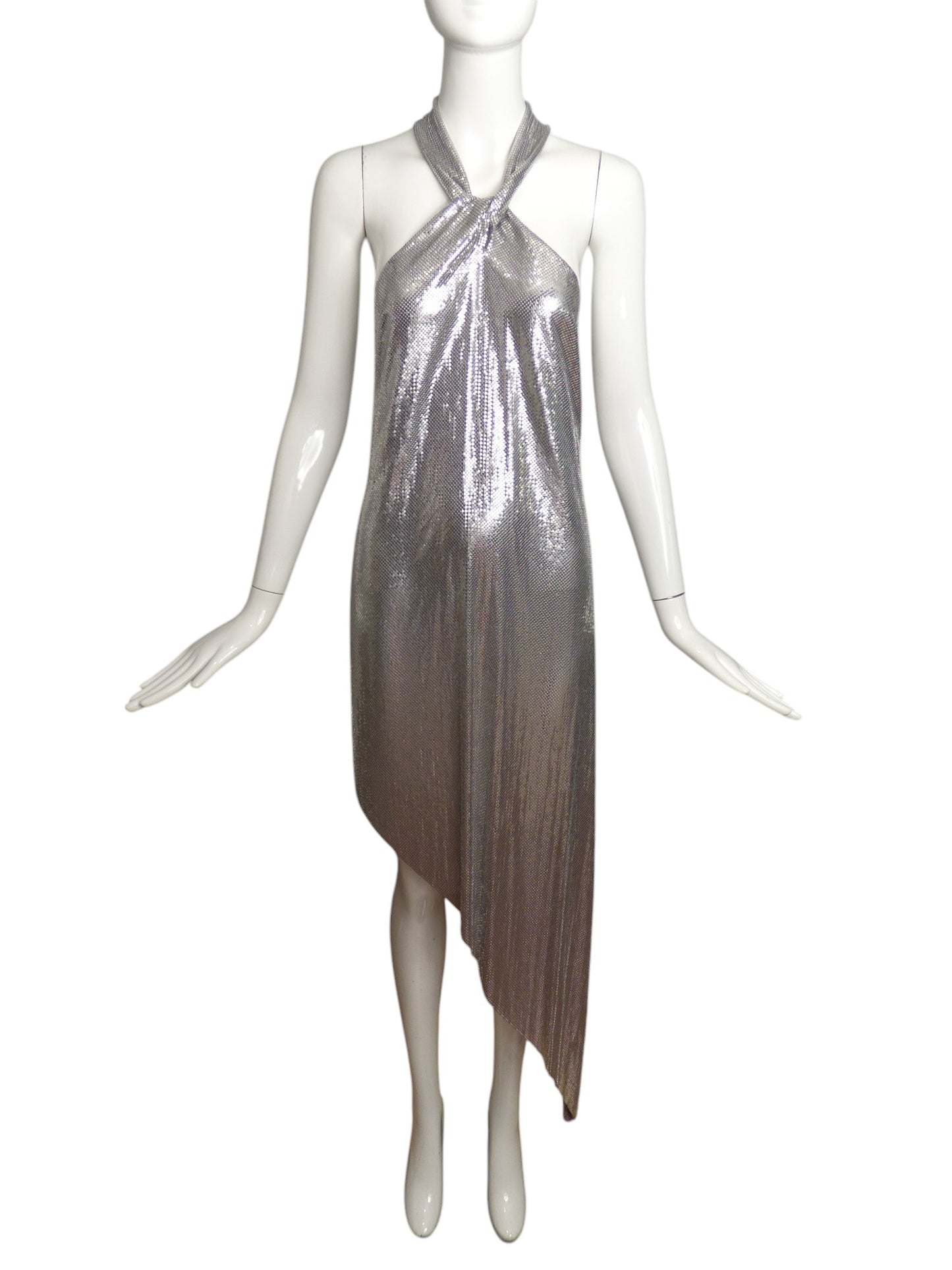 PACO RABANNE- NWT 2024 Silver Metal Mesh Dress, Size 8