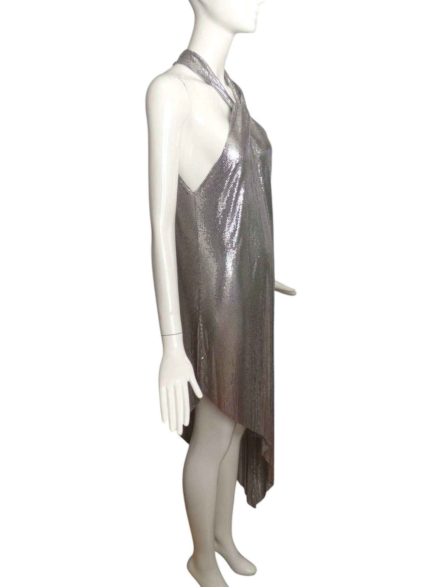 PACO RABANNE- NWT 2024 Silver Metal Mesh Dress, Size 8